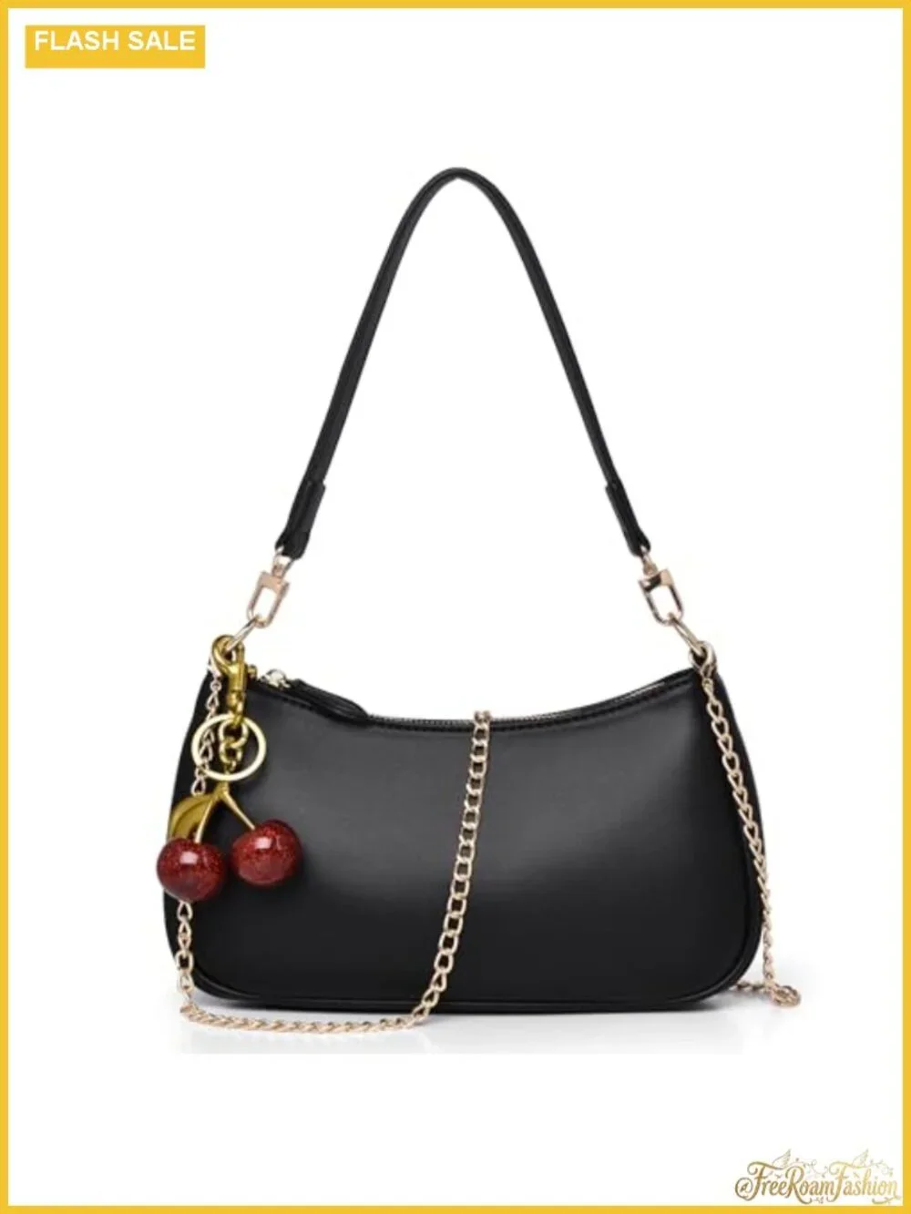 Cherry Hobo Shoulder Bag Women Faux Leather Crossbody Handbag Purse